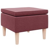 Cumpara ieftin Scaun cu picioare din lemn, rosu vin, material textil