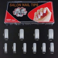 Set 500 unghii false full tip aspect natural