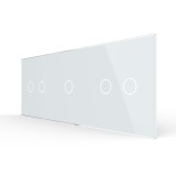 Cumpara ieftin Panou Intrerupator Dublu + Simplu + Dublu cu Touch LIVOLO din Sticla