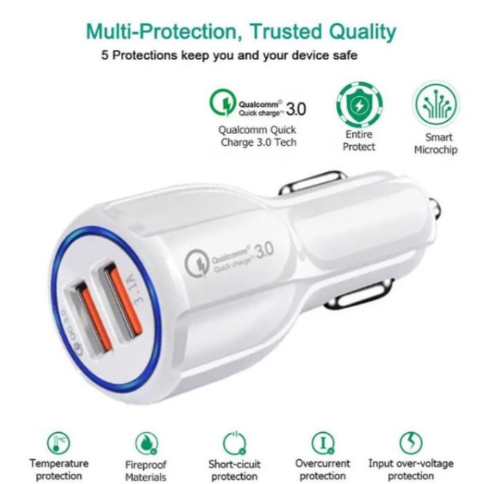 Incarcator Auto cu 2 Porturi USB, QC 3.0, Dual charge G-C21, Universal