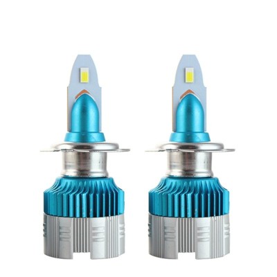 Set 2 LED-uri Auto Techstar&amp;reg; MI2, H7, 40w, 4000 Lumeni, 6500K, AUTO, 12-24 Volti, CSP, Canbus, Miez Cupru, Radiator Aluminiu foto