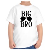 Tricou alb big brother print fratele mai mare varsta 1-2 ani