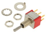 Comutator basculant DP3T ON-OFF-ON 0,02A 20VAC