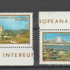 ROMANIA 1977 COLABORAREA INTEREUROPEANA Serie 2 val. LP 936 MNH**