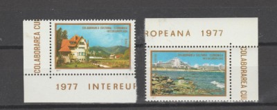 ROMANIA 1977 COLABORAREA INTEREUROPEANA Serie 2 val. LP 936 MNH** foto