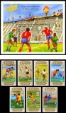 Mongolia 1985 - Lot Complet Campionatul Mondial de Fotbal pentru Tineret URSS '85: Seria Integrală de 7 Valori + Colița de 4 ₮ MNH -MNG1