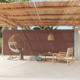 VidaXL Copertină laterală retractabilă de terasă, maro, 200x600 cm