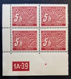 Protectoratul Boemiei și Moraviei - (1939) - Bloc "Motive Populare / Inimă Tradițională" 5h cu Margine și Dată "1A-39" (MINT / Neștampilat) CLK1