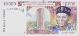 Bancnota Statele Africii de Vest 10.000 Franci 2001 - P314Ca UNC ( Burkina Faso - vezi descriere )