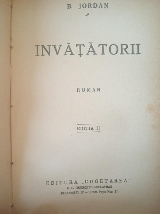 Regenerarea neamului rom&acirc;nesc (N. Porsenna, 1937); &Icirc;nvățătorii (B. Jordan, 1947)