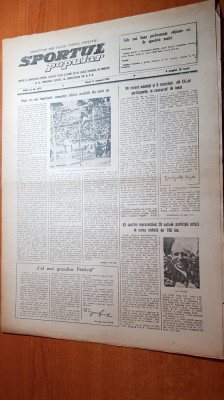 sportul popular 11 august 1953-cursa ciclista de 100km,turneul de fotbal,inot foto