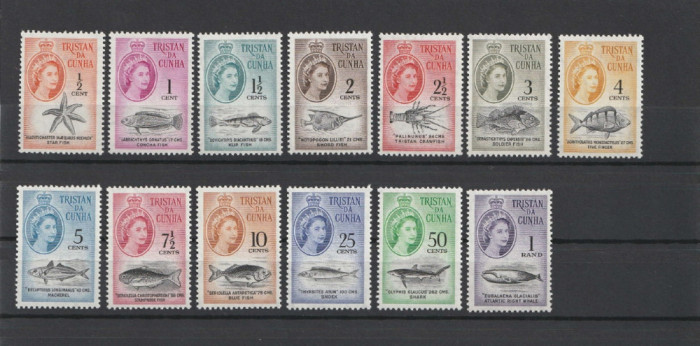 Colonii, Tristan da Cuhna, 1961, fauna, pesti, cota Michel 2023-120 euro, MNH