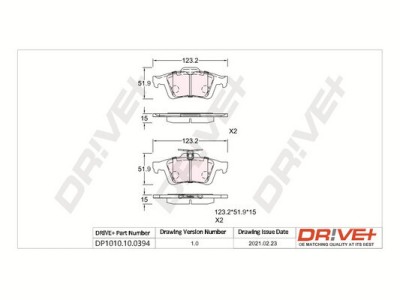 Dr!ve+ DP1010.10.0394 set placute frana,frana disc foto