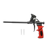 Pistol spuma poliuretanica profesional Breckner Germany, corp metalic din aliaj teflonat, maner plastic, supapa reglaj flux si volum, permite