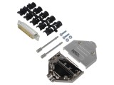 Conector D-Sub 25 pini tată lipire cablu alb ENCITECH DTPK-M-25-DMP-W-K