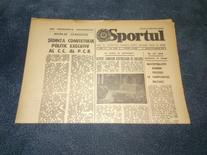 ZIARUL SPORTUL 26 DECEMBRIE 1984
