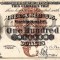 100 dolari 1880 Reproducere Bancnota USD , Dimensiune reala 1:1