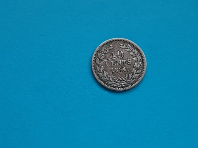 10 Cents 1884 Olanda-RAR !!!-Argint foto