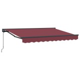 vidaXL Copertină retractabilă manuală Burgundy 3 x 2 m 3420387