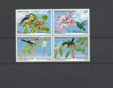 URUGUAY 1999 FAUNA PASARI COLIBRI, Nestampilat