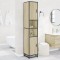 vidaXL Dulap baie stejar sonoma 35x37,5x188,5 cm lemn prelucrat/metal 3300881