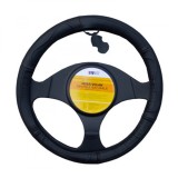 Husa volan din piele neagra naturala 37-38 cm