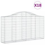 Cumpara ieftin Cosuri gabion arcuite 18 buc, 200x30x100/120 cm fier galvanizat