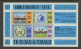 Trinidad Tobago 1973 - Aniversari, vederi, bloc neuzat