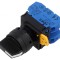 Comutator rotativ negru 22mm cu 1 NO x2