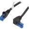 Patch cord U/UTP Cat6a Negru 2m