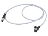 Cablu HARTING 4 pini PVC 1,5m pentru senzori și automatizări M12 tata-mamă unghi