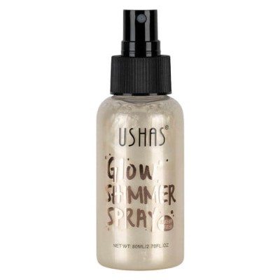 Iluminator de corp, Ushas, Glow Shimmer Spray, 01, 80 ml foto