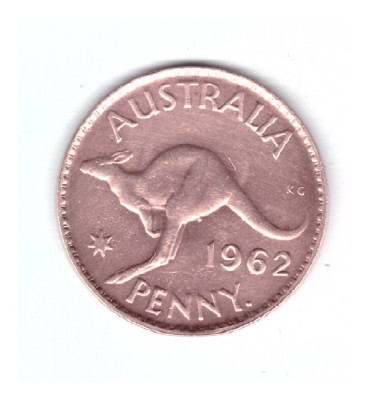 Moneda Australia 1 penny 1962, stare foarte buna, curata foto