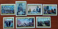 CUBA-&amp;#039;&amp;#039;PICTURI&amp;#039;&amp;#039; 50 ANIV . a Revolutiei Ruse&amp;#039;-Set complet- 7v--stampilat foto