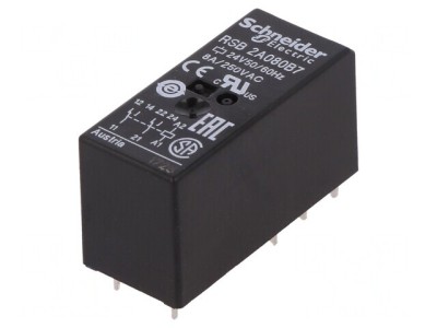 Releu Electromagnetic DPDT 24VAC 8A cu Soclu foto