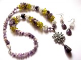 set cristal de stanca ,olivina si ametist 39715