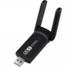 Adaptor wireless cu USB, 1200 Mbps, dual-band 2.4 5 GHz, interfata USB 2.0 3.0, securitate avansata si design compact, 8x4x1.5 cm, negru