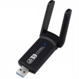 Cumpara ieftin Adaptor wireless cu USB, 1200 Mbps, dual-band 2.4 5 GHz, interfata USB 2.0 3.0, securitate avansata si design compact, 8x4x1.5 cm, negru