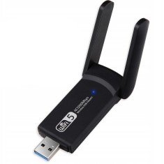 Adaptor wireless cu USB, 1200 Mbps, dual-band 2.4 5 GHz, interfata USB 2.0 3.0, securitate avansata si design compact, 8x4x1.5 cm, negru