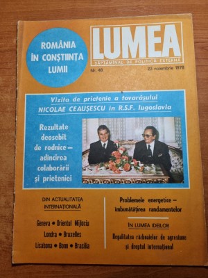 revista lumea 23 noiembrie 1978-vizita lui ceausescu in iugoslavia foto