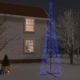 VidaXL Brad de Crăciun conic, 3000 LED-uri, albastru, 230x800 cm