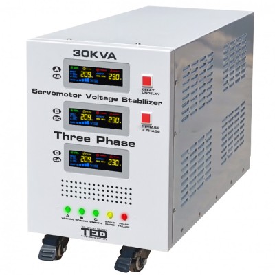Stabilizator retea maxim 30KVA-SVC cu servomotor trifazat-trifazat TED000156 SafetyGuard Surveillance foto
