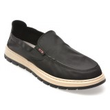 Mocasini BITE THE BULLET negri, HLM003, din material textil
