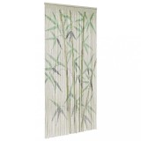 VidaXL Perdele pentru ușă cu insecte imprimeu bambus 90x220 cm bambus