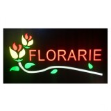 Reclama Luminoasa Panou LEDuri Animate Florarie tip NEON 50x25cm KNH