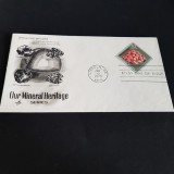 Patrimoniul Mineralelor .Prima Zi de Emisiune 1974.FDC.Vintage Colectibil