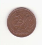 Australia 2 cenți 1966 - frilled dragon., Australia si Oceania, Bronz