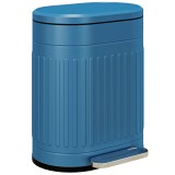 HOMCOM Coș de gunoi de bucătărie coș de gunoi cu pedală 20L capac cu &icirc;nchidere ușoară găleată interioară detașabilă 36,5 x 31,2 x 45 cm albastru | Aos