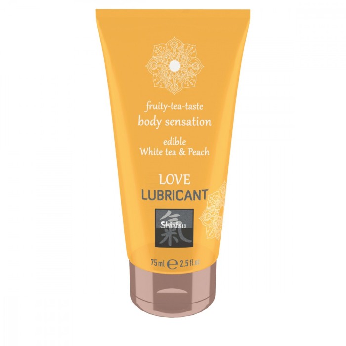 Lubrifiant Love Edible Ceai Alb&amp;Piersica 75 ml