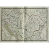 Harta veche DACIA din anul 1826 - document ORIGINAL